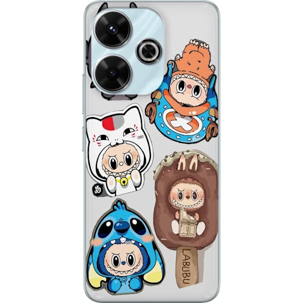 Xiaomi Redmi 13 Genomskinligt Skal Labubu figursamling – Pop