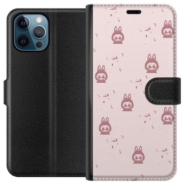 Apple iPhone 12 Pro Lompakkokotelo Labubu Neon Pop - Neonväri