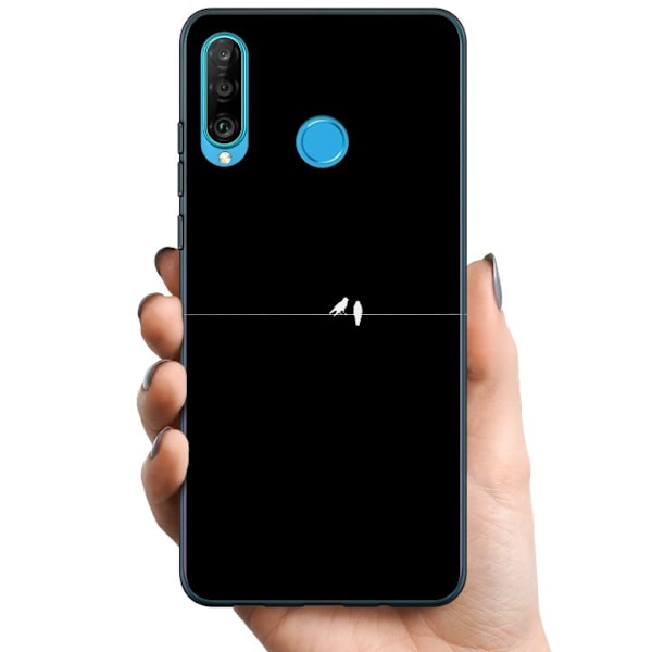 Huawei P30 lite TPU Matkapuhelimen kuori Minimalistiset linnut musta