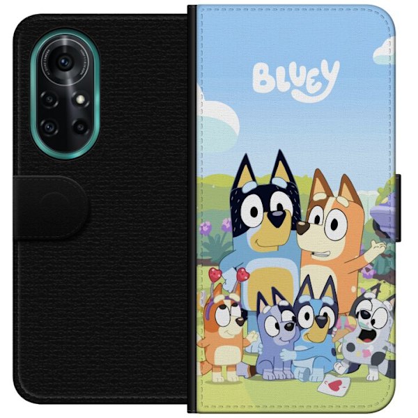 Huawei nova 8 Pro Tegnebogsetui Bluey mobilcover med hele familien i farverigt design
