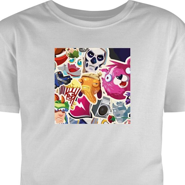 Barn-T-shirt | Bekväm T-shirt för Barn Fortnite grå 1-2 År