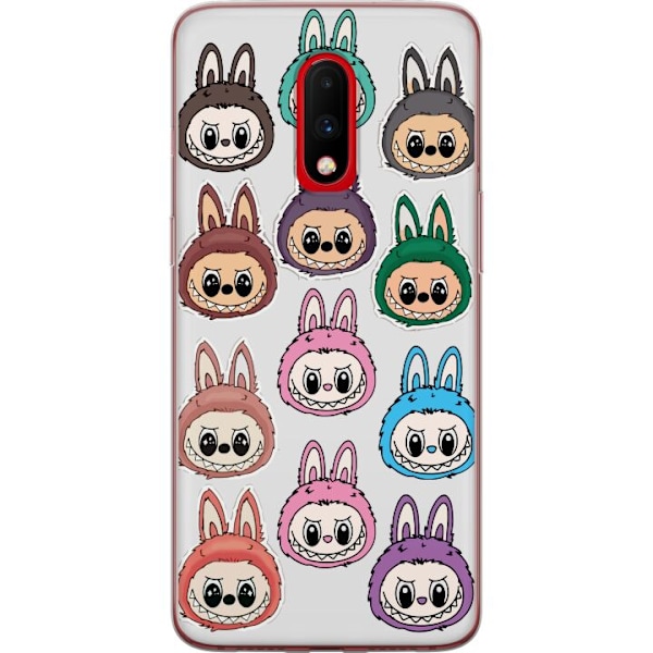OnePlus 7 Genomskinligt Skal Labubu Macaron Monster – Söt S