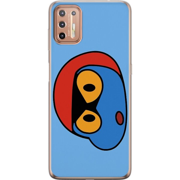 Motorola Moto G9 Plus Läpinäkyvä kuori Bold Bot Head
