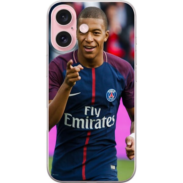 Apple iPhone 16 Gjennomsiktig deksel Kylian Mbappé