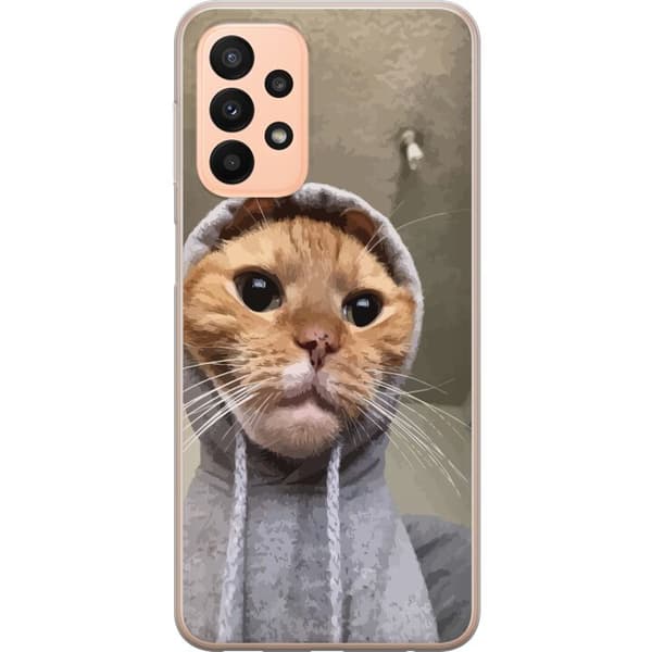 Kompatibelt Mobildeksel til Samsung Galaxy A23 Katt Genser