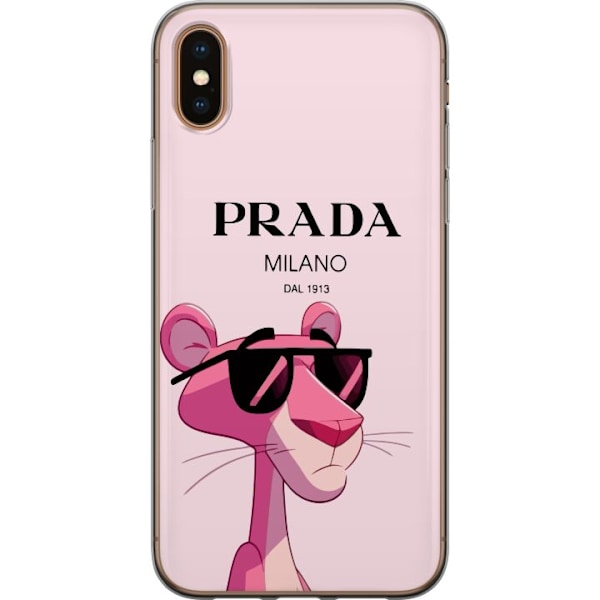 Apple iPhone XS Max Genomskinligt Skal Prada Rosa Pantern