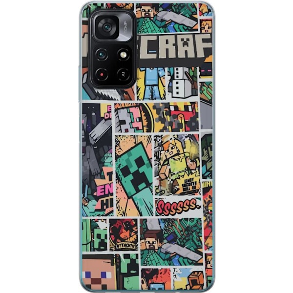 Xiaomi Poco M4 Pro 5G Läpinäkyvä kuori Minecraft Taide