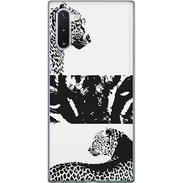 Samsung Galaxy Note10 Läpinäkyvä kuori Leopard Faces