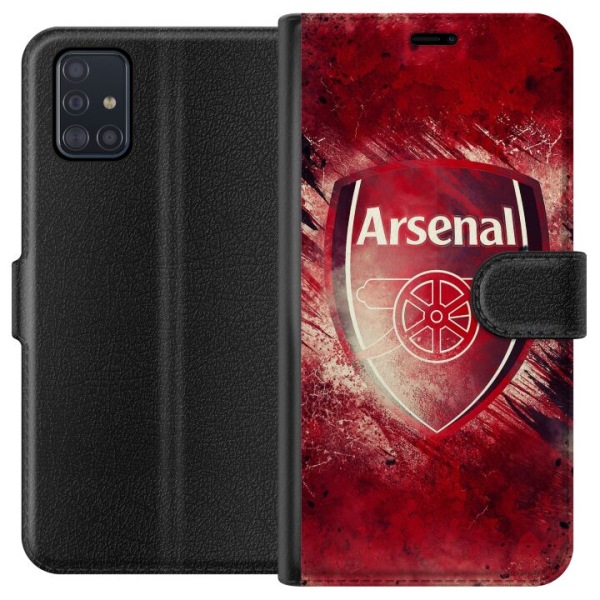 Samsung Galaxy A51 Lompakkokotelo Arsenal Jalkapallo