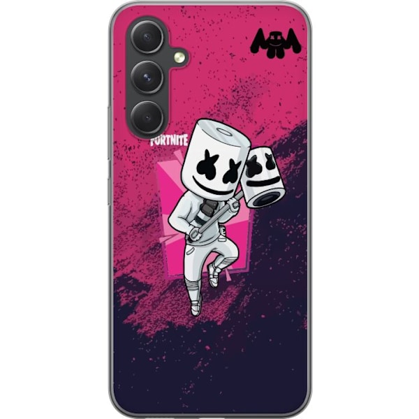 Samsung Galaxy S24+ Genomskinligt Skal Marshmello Fortnite Skin Emote Gaming DJ Karaktär Populärt Motiv Barn Ungdom Trend