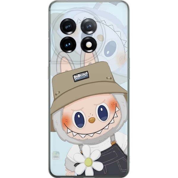 OnePlus 11 Gjennomsiktig deksel Labubu med hatt - Pop Mart-figur Mr. Butcher i retrostil med karakter