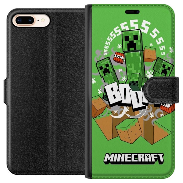 Apple iPhone 7 Plus Lompakkokotelo Minecraft Boom