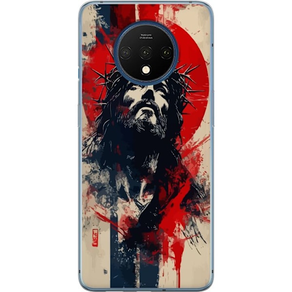 OnePlus 7T Läpinäkyvä kuori Jeesus ristillä - kristillinen aihe vahvalla symboliikalla uskosta ja toivosta