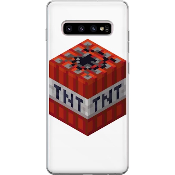 Samsung Galaxy S10+ Läpinäkyvä kuori Minecraft TNT