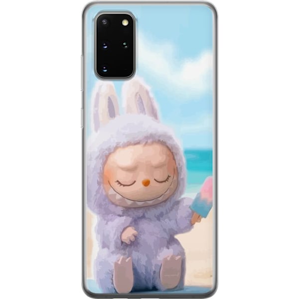 Samsung Galaxy S20+ Genomskinligt Skal Labubu Pink Mood – Rosa monsterdesign