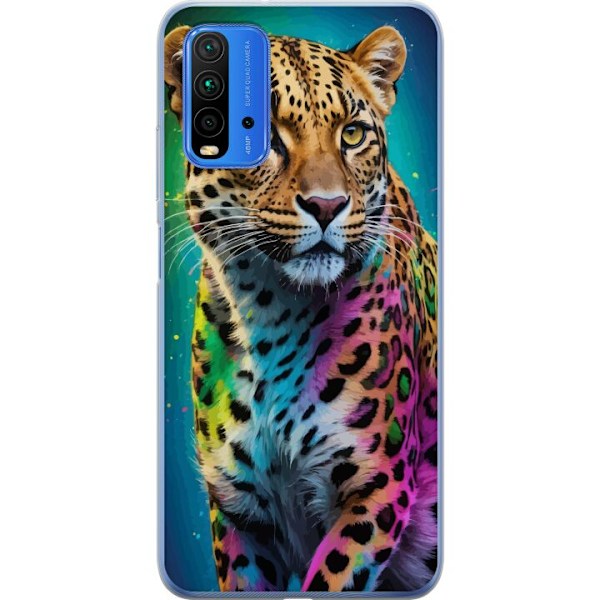 Xiaomi Redmi 9T Läpinäkyvä kuori Leopard