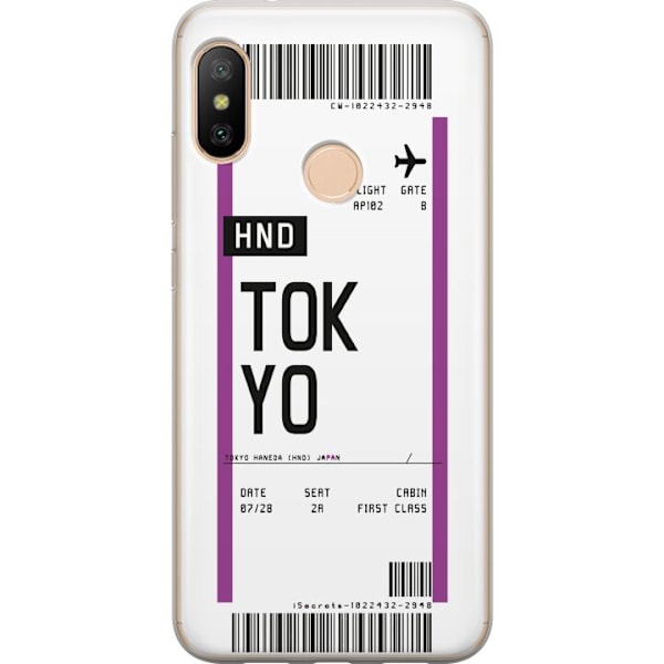 Xiaomi Redmi 6 Pro Gennemsigtig cover Tokyo