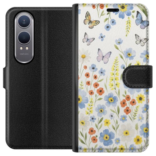 Kompatibel Tegnebogsetui til OnePlus Nord CE4 Lite Sommerblomster