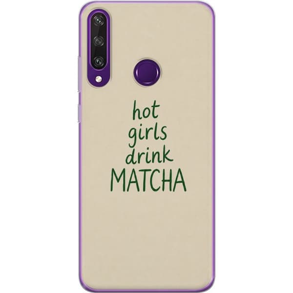 Kompatibelt Mobildeksel til Huawei Y6p Matcha-jenter beige