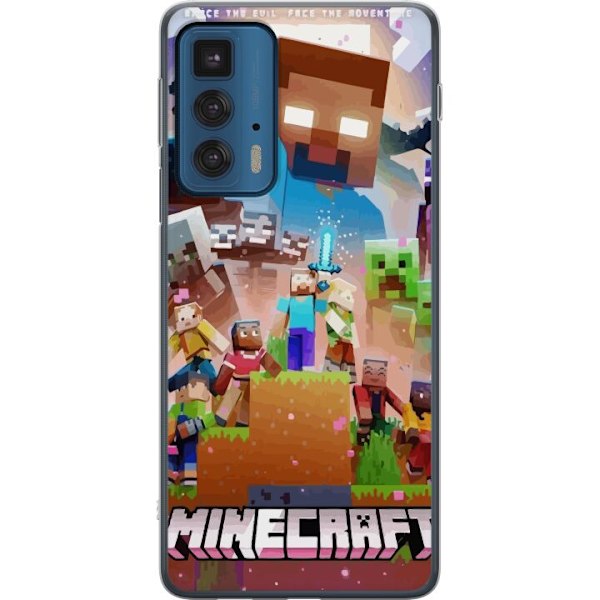 Motorola Edge 20 Pro Genomskinligt Skal Minecraft