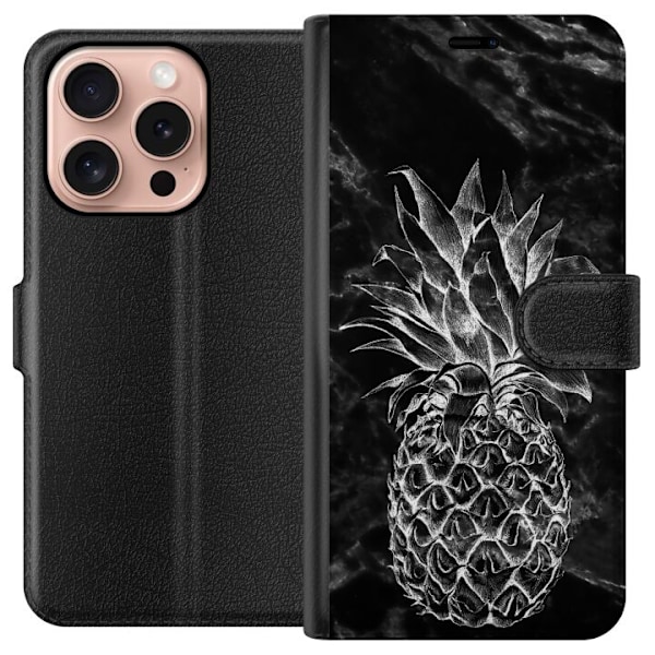 Apple iPhone 16 Pro Lompakkokotelo Marmorinananas