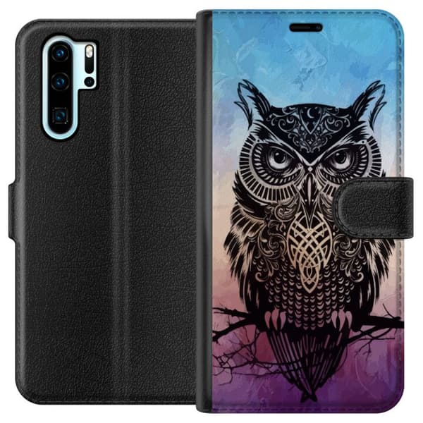 Kompatibelt Lommeboketui til Huawei P30 Pro Ugle