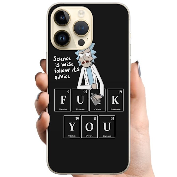 Apple iPhone 15 Pro Max TPU Mobilcover Rick and Morty Fu*k You