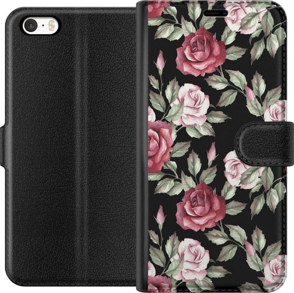 Kompatibelt Plånboksfodral till Apple iPhone SE (2016) Blommor