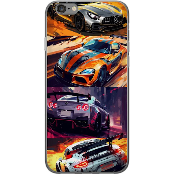 Apple iPhone 6 Läpinäkyvä kuori Ralli kuume - vauhdikas teema ralliautoilla