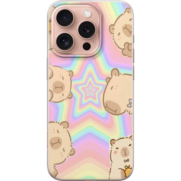 Apple iPhone 16 Pro Läpinäkyvä kuori Kawaii Capybara Galaxy Söpö Anime Eläin Avaruusteema Kawaii Trendi Lahja TikTok-suunnittelu