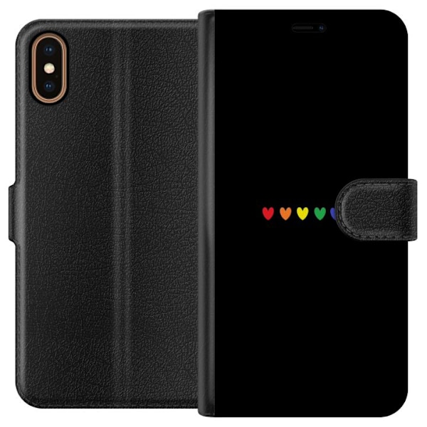 Apple iPhone X Lommeboketui Stolt Hjerter