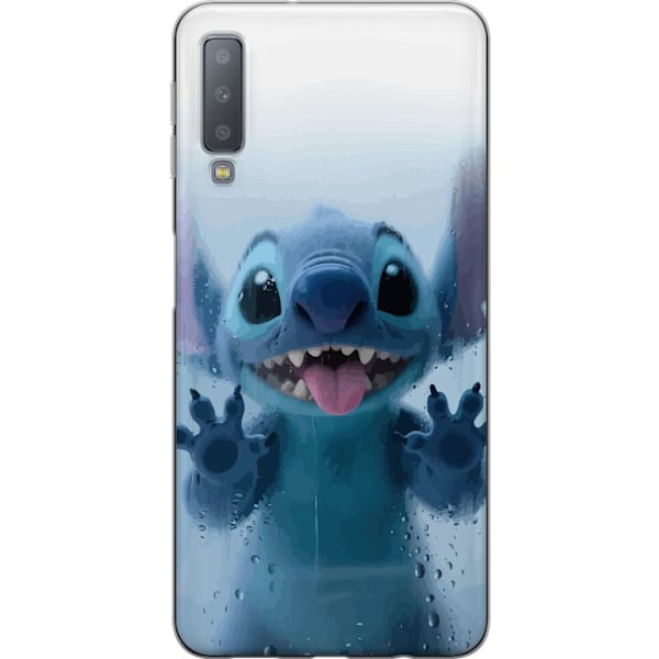 Samsung Galaxy A7 (2018) Genomskinligt Skal Stitch Window View – Stitch vid ett fönster i söt stil