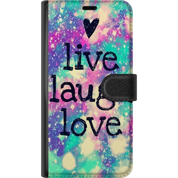 Apple iPhone 15 Tegnebogsetui Live Laugh Love