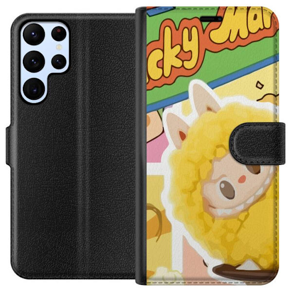 Samsung Galaxy S24 Ultra Tegnebogsetui Labubu Wacky Mart Pop Mart Serie Samlerfigur Sød Design Populært Motiv Figurserie Kreativ Kunst Leksak