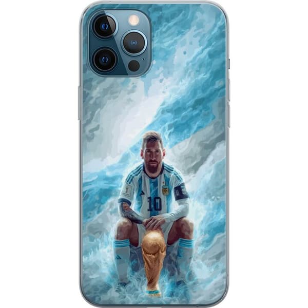Kompatibel Mobilcover til Apple iPhone 12 Pro Max Lionel Messi Världsmästare blå