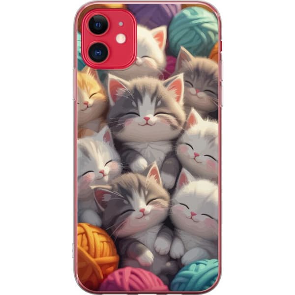 Kompatibelt Mobilskal till Apple iPhone 11 Sovande kattungar beige