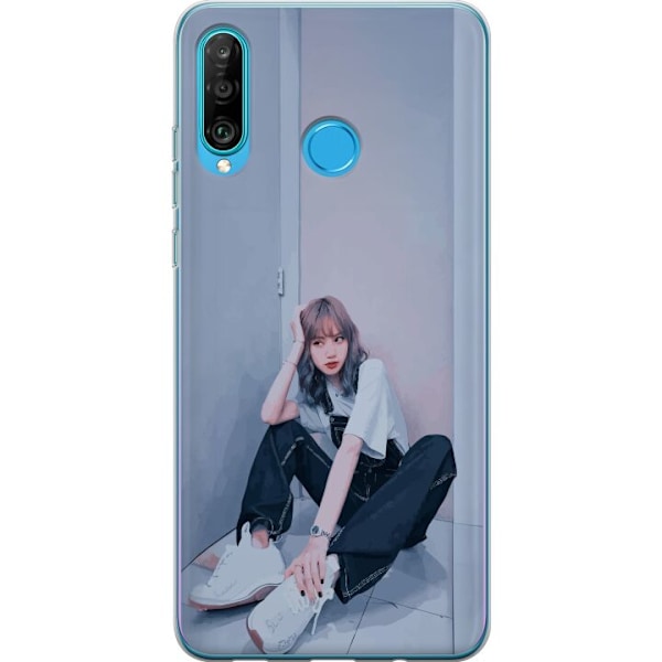 Huawei P30 lite Genomskinligt Skal Lisa from Blackpink – K-pop Style Icon