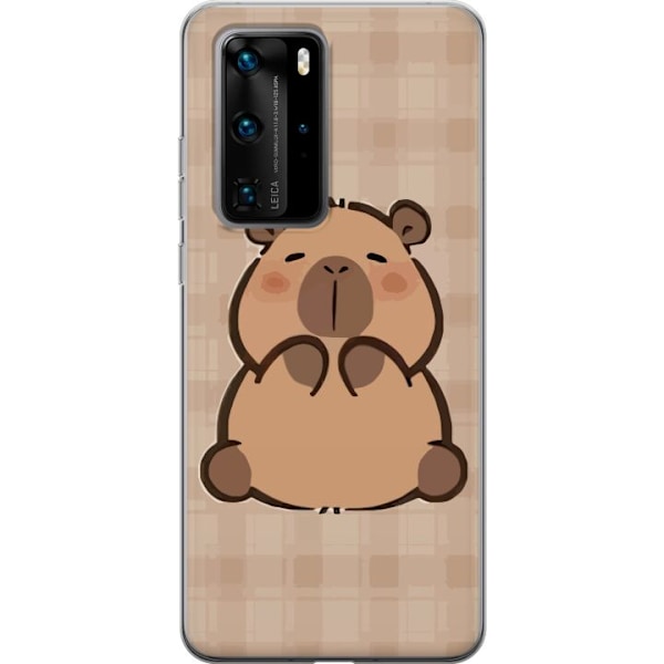 Huawei P40 Pro Läpinäkyvä kuori Mobilskal kawaii capybara flera figurer japansk stil