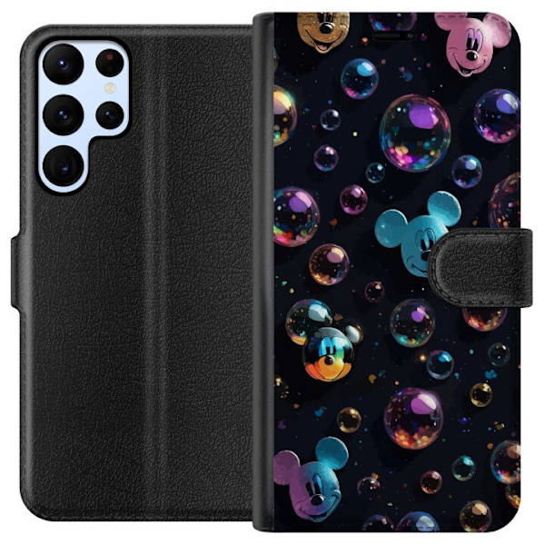 Samsung Galaxy S24 Ultra Tegnebogsetui  Mickey Mouse Disney Bobler Design Sjovt Motiv Populær Disneyfigur Tegneserie Børneklassiker
