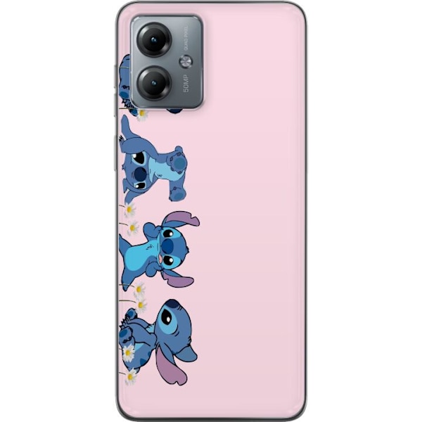 Motorola Moto G14 Genomskinligt Skal Stitch Skratt & Bus – P