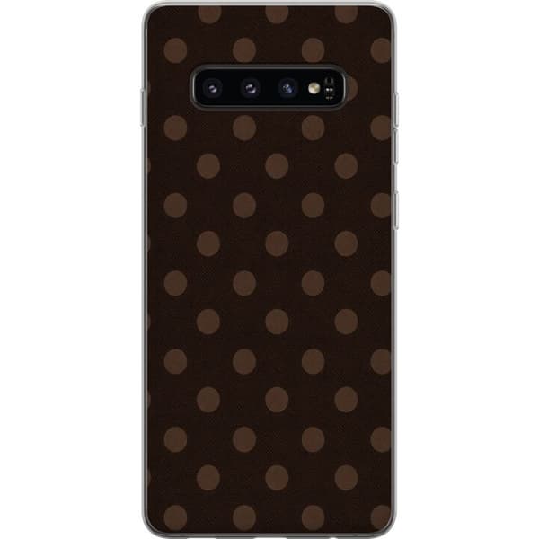 Kompatibelt Mobildeksel til Samsung Galaxy S10 Mokkaprikker brun