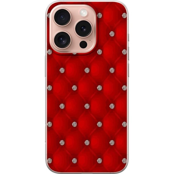 Apple iPhone 16 Pro Gennemsigtig cover Rød luksus