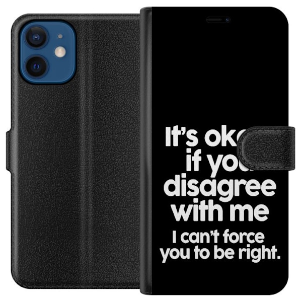 Apple iPhone 12 mini Lompakkokotelo Teksti