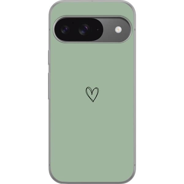 Kompatibel Mobilcover til Google Pixel 9 Pro Hjerte Grøn