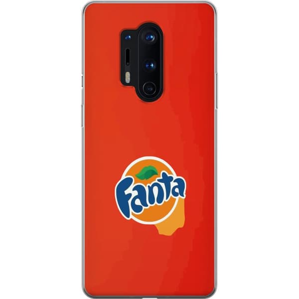 Kompatibelt Mobildeksel til OnePlus 8 Pro Minimalistisk appelsinbrus-inspirert design oransje