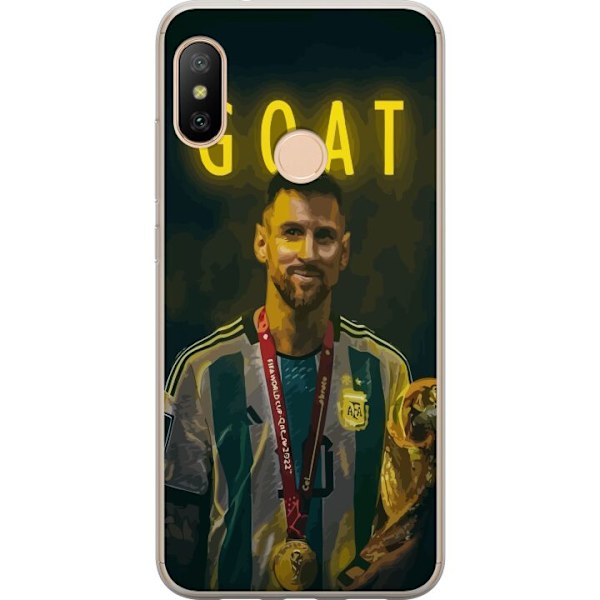 Xiaomi Redmi 6 Pro Läpinäkyvä kuori Vuohi Messi