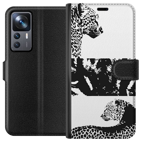 Xiaomi 12T Lompakkokotelo Leopard Faces