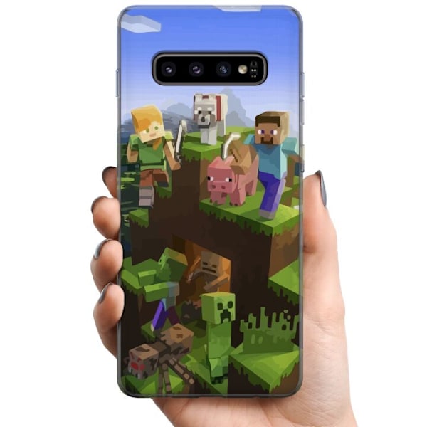 Samsung Galaxy S10+ TPU Matkapuhelimen kuori MineCraft