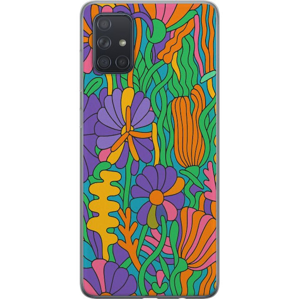 Samsung Galaxy A71 Läpinäkyvä kuori Värien räjähdys