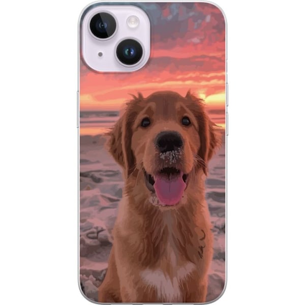 Apple iPhone 15 Gennemsigtig cover Hund